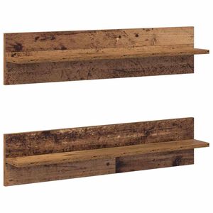 vidaXL Wandregal 2 stk. Altholz 80 x 11,5 x 18 cm Holzwerkstoff