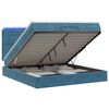 vidaXL Ottoman-Bett mit Matratze und LED Dunkelblau 140 x 190 cm Samt