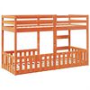 vidaXL Etagenbett Wachsbraun 75x190 cm Massivholz Kiefer