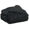 vidaXL Sommerdecke Schwarz 200 x 200 cm Satin und Mikrofaser