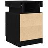 vidaXL Nachttisch Schwarz Eichen-Optik 35 x 39 x 55 cm Holzwerkstoff