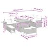 vidaXL Gartensofa-set mit Kissen 11 pcs Grau Poly-Rattan