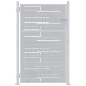 vidaXL Gartentor 85 x 120 cm Edelstahl Silber Abschlie&szlig;bar