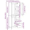 vidaXL Highboard mit Schubladen 2 pcs Artisan-Eiche Holzwerkstoff