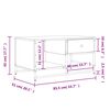 vidaXL Couchtisch Schwarz 85,5x51x45 cm Holzwerkstoff