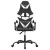 vidaXL Gaming-Stuhl Drehbar Schwarz und Wei&szlig; Kunstleder