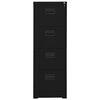 vidaXL Aktenschrank Schwarz 46x62x133 cm Stahl