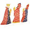 vidaXL Weihnachtsbeleuchtung 3 pcs Warmes Wei&szlig; 105 cm Stoff