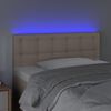 vidaXL LED Kopfteil Cappuccino-Braun 100x5x78/88 cm Kunstleder
