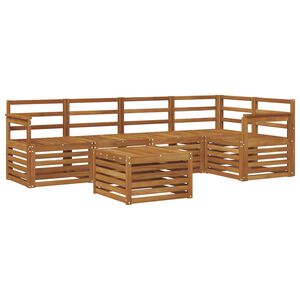 vidaXL Outdoor-Sofagarnitur 6 stk. Natur Polyester