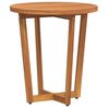 vidaXL Garten-Beistelltisch Rund &Oslash;55x60 cm Massivholz Akazie