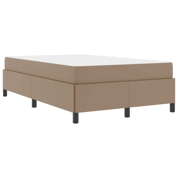 vidaXL Bettrahmen mit Matratze Cappuccino 120 x 200 cm Stoff