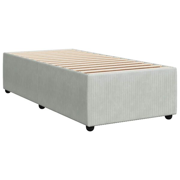 vidaXL Bettgestell ohne Matratze Hellgrau 80x200 cm Samt