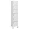 vidaXL Schlie&szlig;fachschrank Hellgrau 38x40x180 cm Stahl