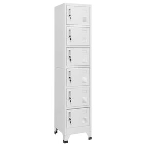 vidaXL Schlie&szlig;fachschrank Hellgrau 38x40x180 cm Stahl
