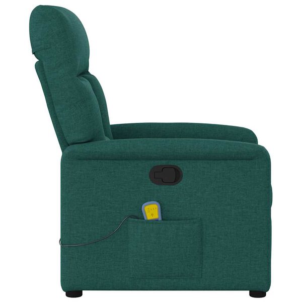 vidaXL Massagesessel Dunkelgr&uuml;n Stoff