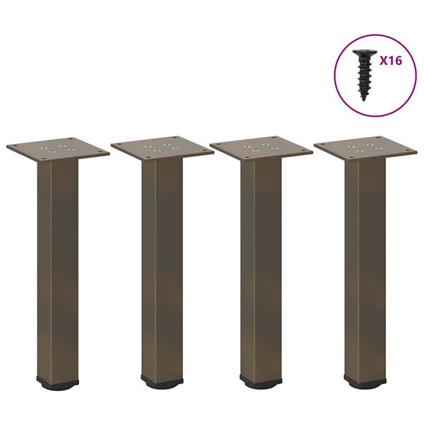 vidaXL Couchtischbeine 4 Stk. Naturstahl 30-32 cm Stahl