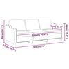 vidaXL 3-Sitzer-Sofa Creme 180 cm Stoff