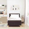 vidaXL Boxspringbett mit Matratze Dunkelbraun 90 x 200 cm Stoff