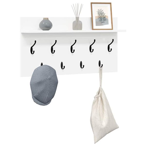 vidaXL Wandmontierter nachttisch Wei&szlig; 80 x 40 x 12 cm Holzwerkstoff