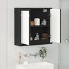 vidaXL Badezimmerspiegelschrank Schwarz 60 x 20 x 60 cm Holzwerkstoff