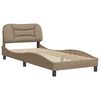 vidaXL Bettgestell ohne Matratze "Hvar" Cappuccino-Braun 90x190 cm Kunstleder