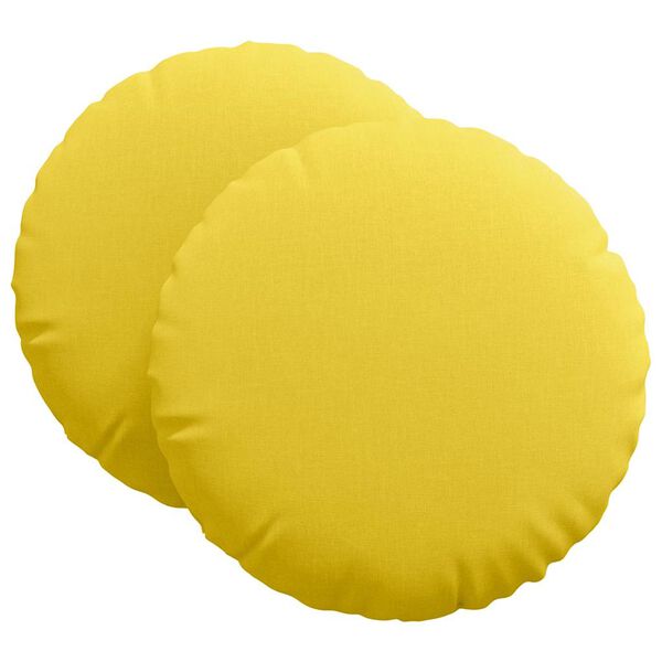 vidaXL Sitzkissen 2 pcs Helles Gelb &Oslash;60 x 21 cm Stoff