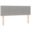 vidaXL Kopfteile Hellgrau 144x5x78/88 cm Stoff