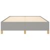 vidaXL Bettgestell ohne Matratze Hellgrau 135x190 cm Dunkelgrau Stoff