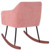 vidaXL Schaukelstuhl Rosa Samt
