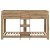 vidaXL Etagenbett f&uuml;r Kinder Artisan-Eiche 75 x 190 cm Holzwerkstoff