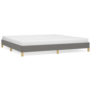vidaXL Bettgestell ohne Matratze Dunkelgrau 200x200 cm Stoff