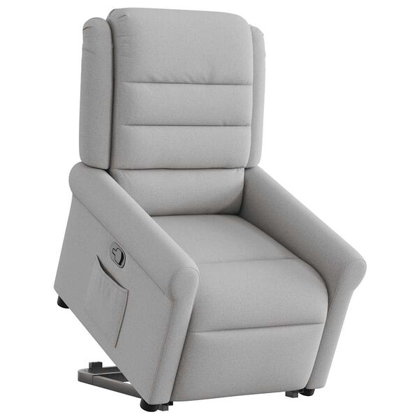 vidaXL Relaxsessel mit Aufstehhilfe Wolkengrau Stoff