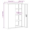vidaXL Aktenschrank Anthrazit und Rot 90x40x140 cm Stahl