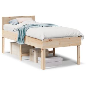 vidaXL Massivholzbett ohne Matratze 80x200 cm Kiefernholz