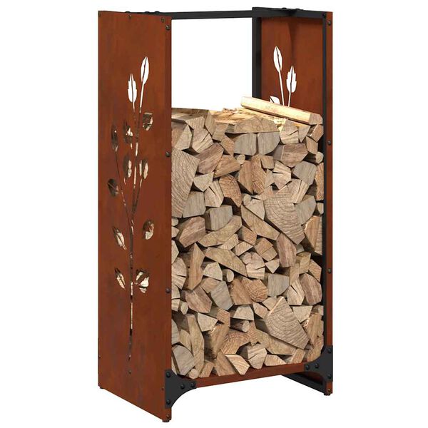 vidaXL Brennholzregal 40x30x80 cm Wetterfester Stahl