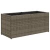 vidaXL Pflanzk&uuml;bel mit 2 T&ouml;pfen 2 Stk. Grau 72x30x32 cm Poly Rattan