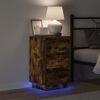vidaXL Nachttisch Ger&auml;ucherte Eiche 39 x 34,5 x 65 cm Holzwerkstoff