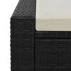 vidaXL Doppel-Sonnenliege Poly Rattan Schwarz
