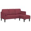 vidaXL Sofa Set mit Kissen 2 pcs Weinrot Polyester
