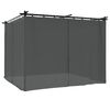 vidaXL Pavillon mit Vorh&auml;ngen Anthrazit 3x3 m Stahl