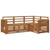 vidaXL Outdoor-Sofagarnitur 4 stk. Natur Polyester