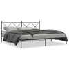vidaXL Bettgestell mit Kopfteil Metall Schwarz 193x203 cm