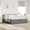 vidaXL Ottoman-Bett mit Matratze Taupe 180x200 cm Stoff