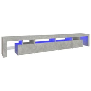 vidaXL TV-Schrank mit LED-Leuchten Betongrau 260x36,5x40 cm