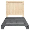 vidaXL Massivholzbett mit Kopfteil Grau 100x200 cm Kiefer