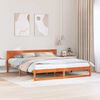 vidaXL Bettrahmen Wachsbraun 180 x 200 cm Massives Kiefernholz