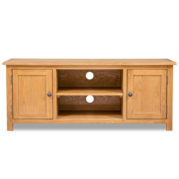 vidaXL TV-Schrank 120x35x48 cm Massivholz Eiche
