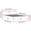 vidaXL Bettrahmen Schwarz Eichen-Optik 140 x 200 cm Holzwerkstoff
