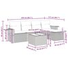vidaXL 6-tlg. Garten-Sofagarnitur mit Kissen Hellgrau Poly Rattan
